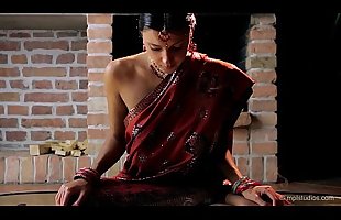 Gorgeous skinny Indian teen erotic dance &amp_ finger-fucking