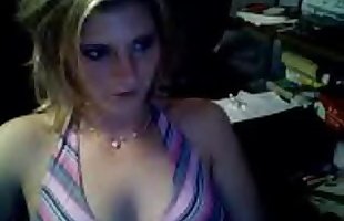 Genç cutie üzerinde webcam
